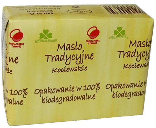 Masło w opakowaniu biodegradowalnym