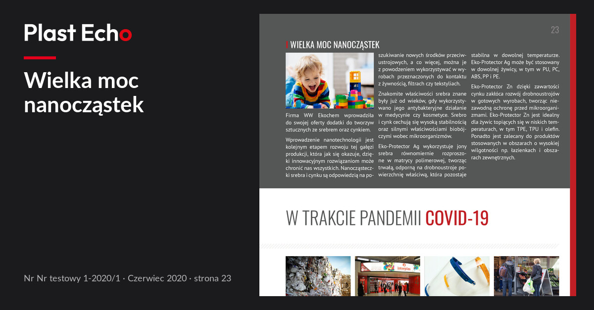 Wielka moc nanocząstek | Plast Echo Nr testowy 1-2020/1, Czerwiec 2020, s. 23