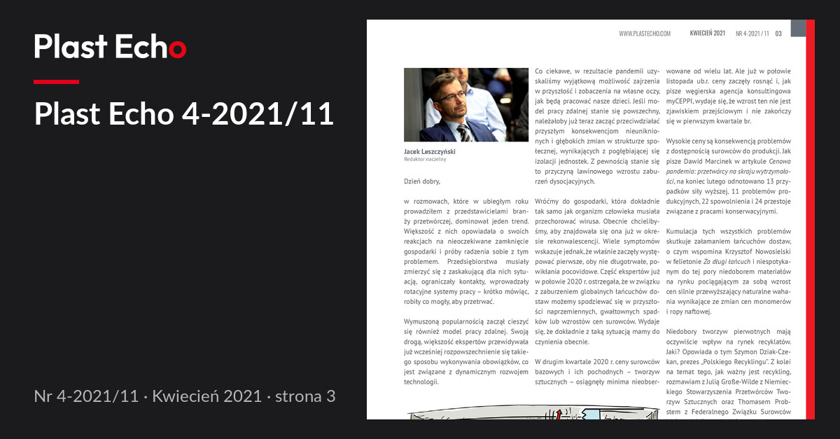 Plast Echo 4-2021/11, Kwiecień 2021, s. 3