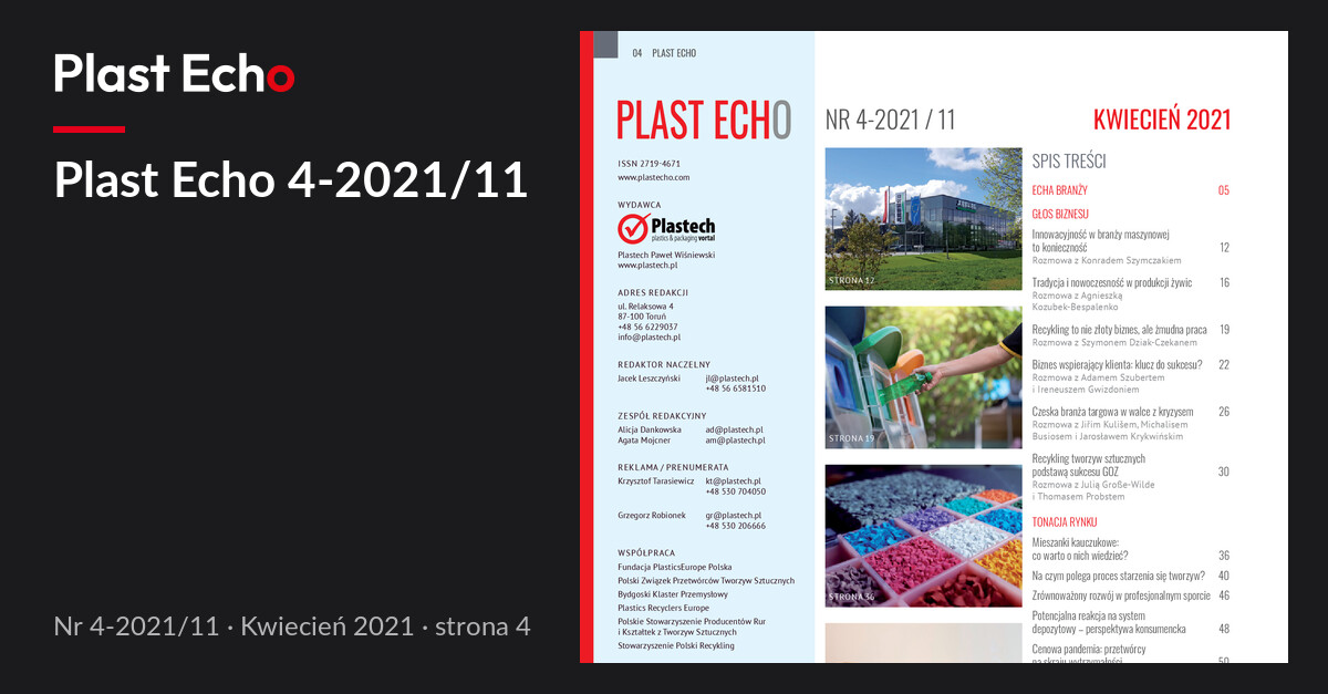 Plast Echo 4-2021/11, Kwiecień 2021, s. 4