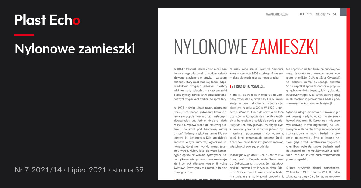 Nylonowe zamieszki | Plast Echo 7-2021/14, Lipiec 2021, s. 59