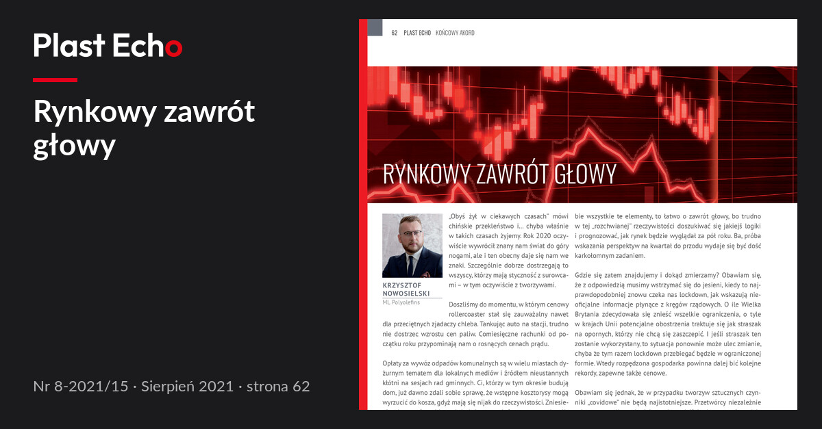 Rynkowy zawrót głowy | Plast Echo 8-2021/15, Sierpień 2021, s. 62