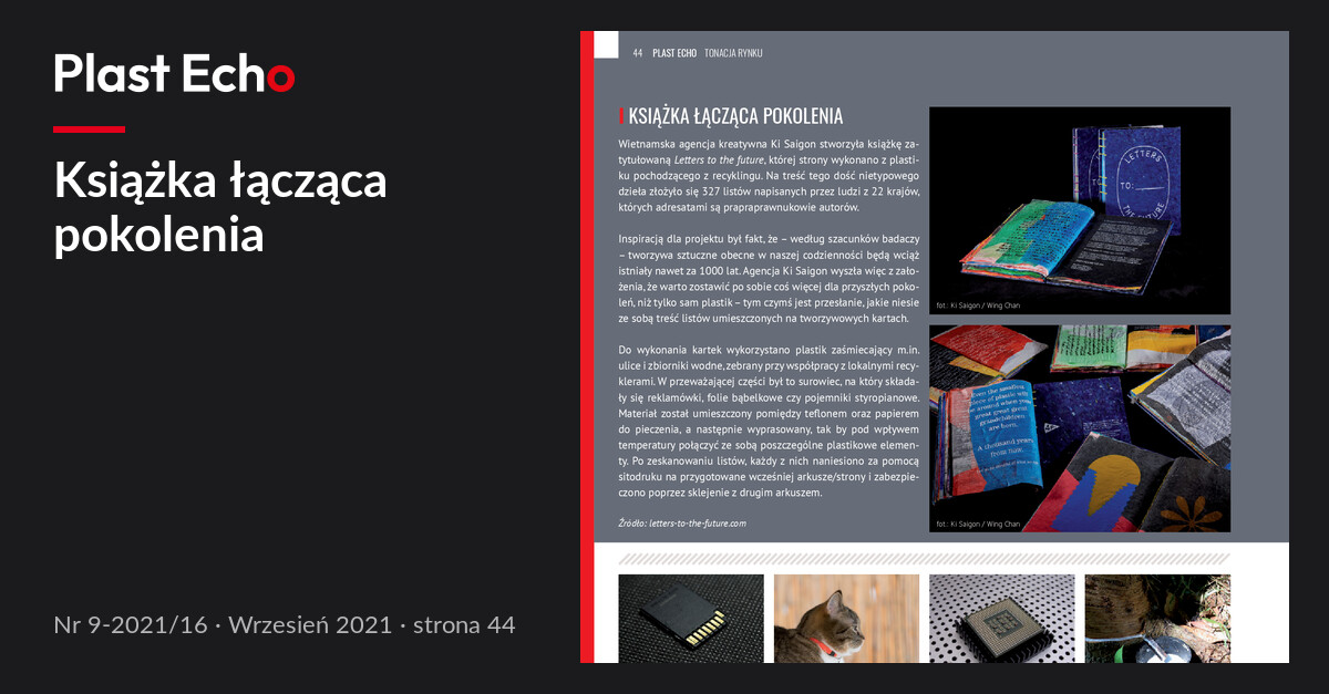 Książka łącząca pokolenia | Plast Echo 9-2021/16, Wrzesień 2021, s. 44
