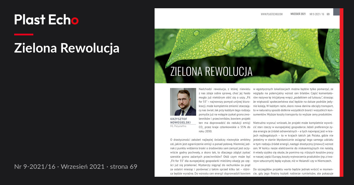 Zielona Rewolucja | Plast Echo 9-2021/16, Wrzesień 2021, s. 69