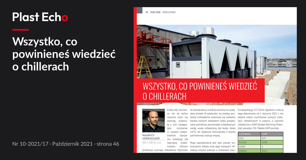 Wszystko, co powinieneś wiedzieć o chillerach | Plast Echo 10-2021/17, Październik 2021, s. 46
