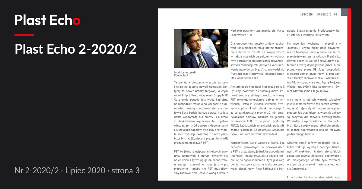 Plast Echo 2-2020/2, Lipiec 2020, s. 3