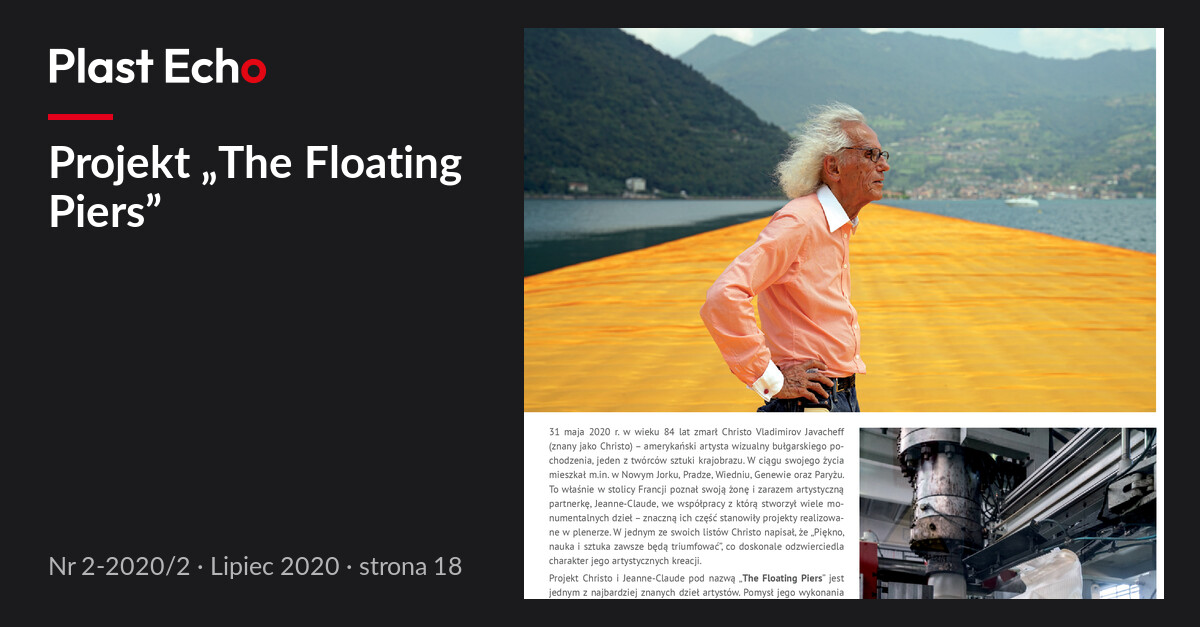 Projekt „The Floating Piers” | Plast Echo 2-2020/2, Lipiec 2020, s. 18