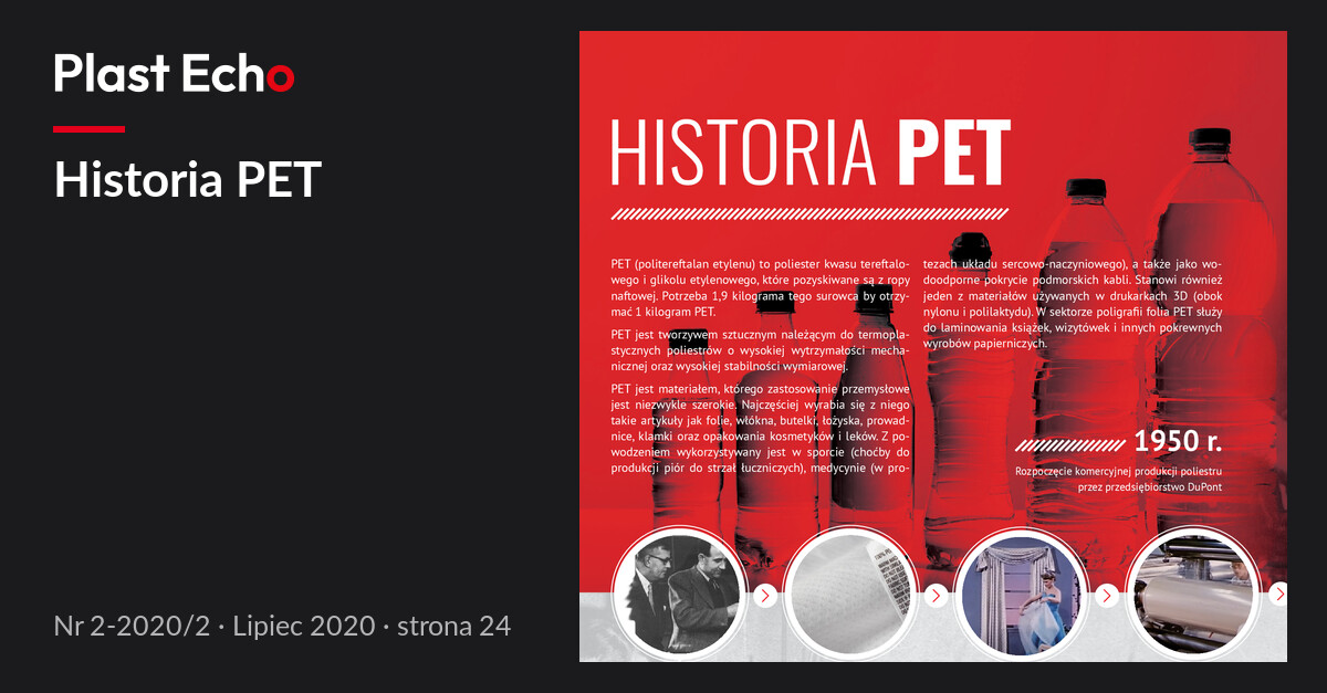 Historia PET | Plast Echo 2-2020/2, Lipiec 2020, s. 24