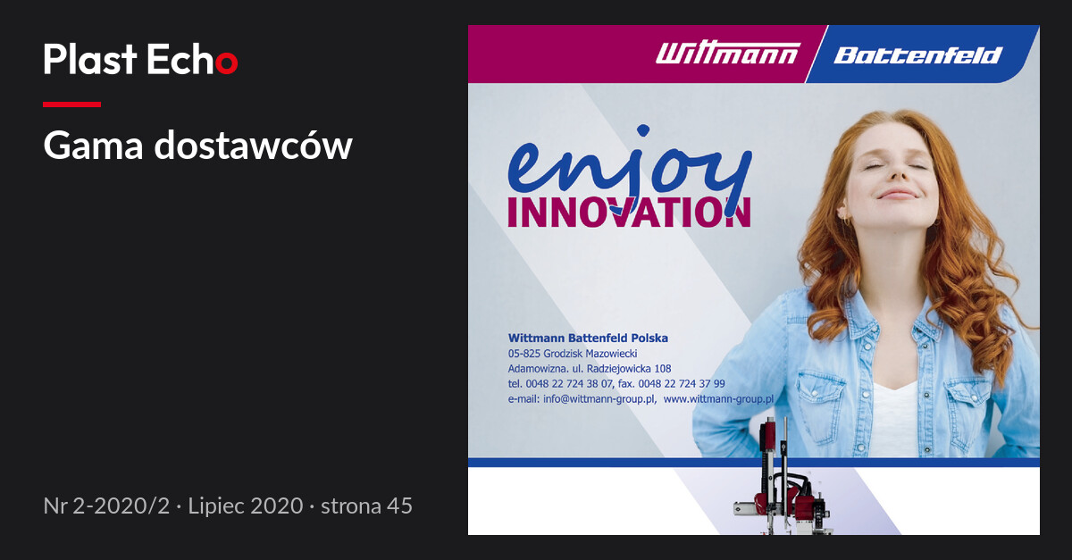 Gama dostawców | Plast Echo 2-2020/2, Lipiec 2020, s. 45