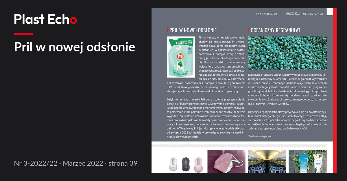 Pril w nowej odsłonie | Plast Echo 3-2022/22, Marzec 2022, s. 39