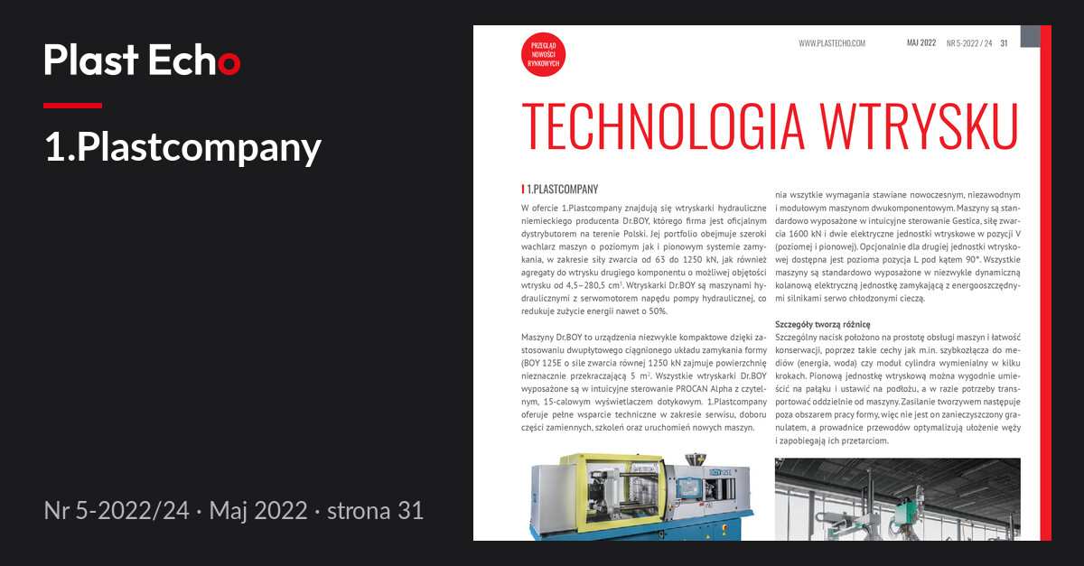 1.Plastcompany | Plast Echo 5-2022/24, Maj 2022, s. 31