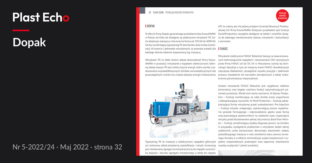 Dopak | Plast Echo 5-2022/24, Maj 2022, s. 32