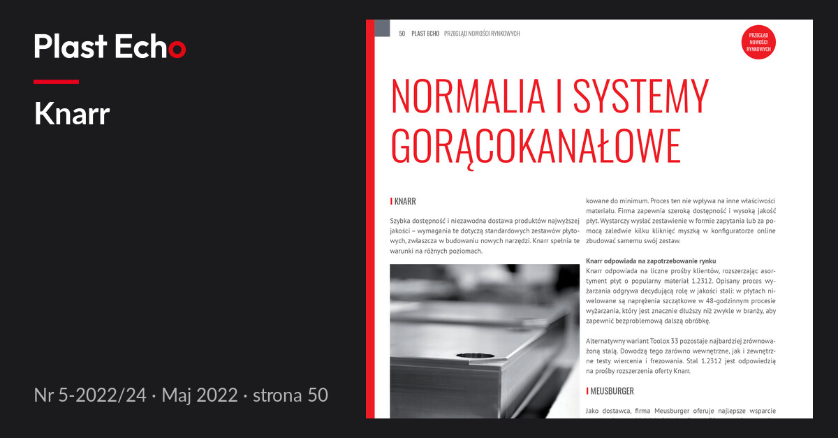 Knarr | Plast Echo 5-2022/24, Maj 2022, s. 50