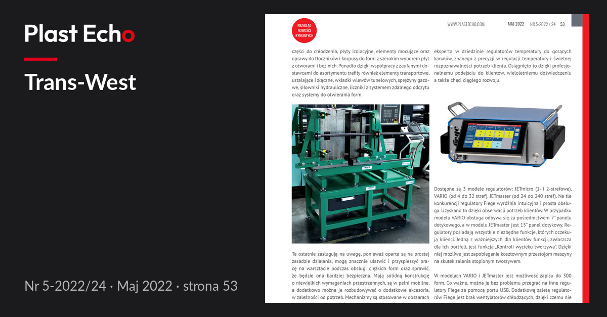 Trans-West | Plast Echo 5-2022/24, Maj 2022, s. 53
