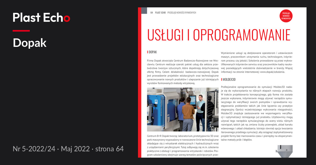 Dopak | Plast Echo 5-2022/24, Maj 2022, s. 64