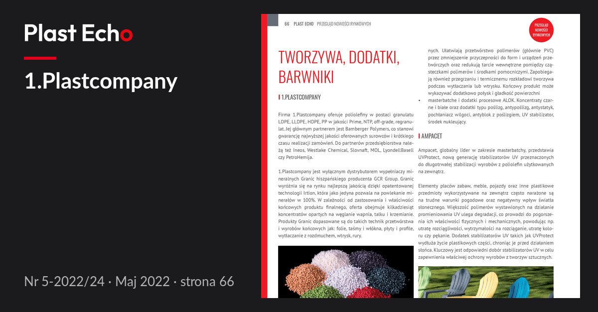 1.Plastcompany | Plast Echo 5-2022/24, Maj 2022, s. 66