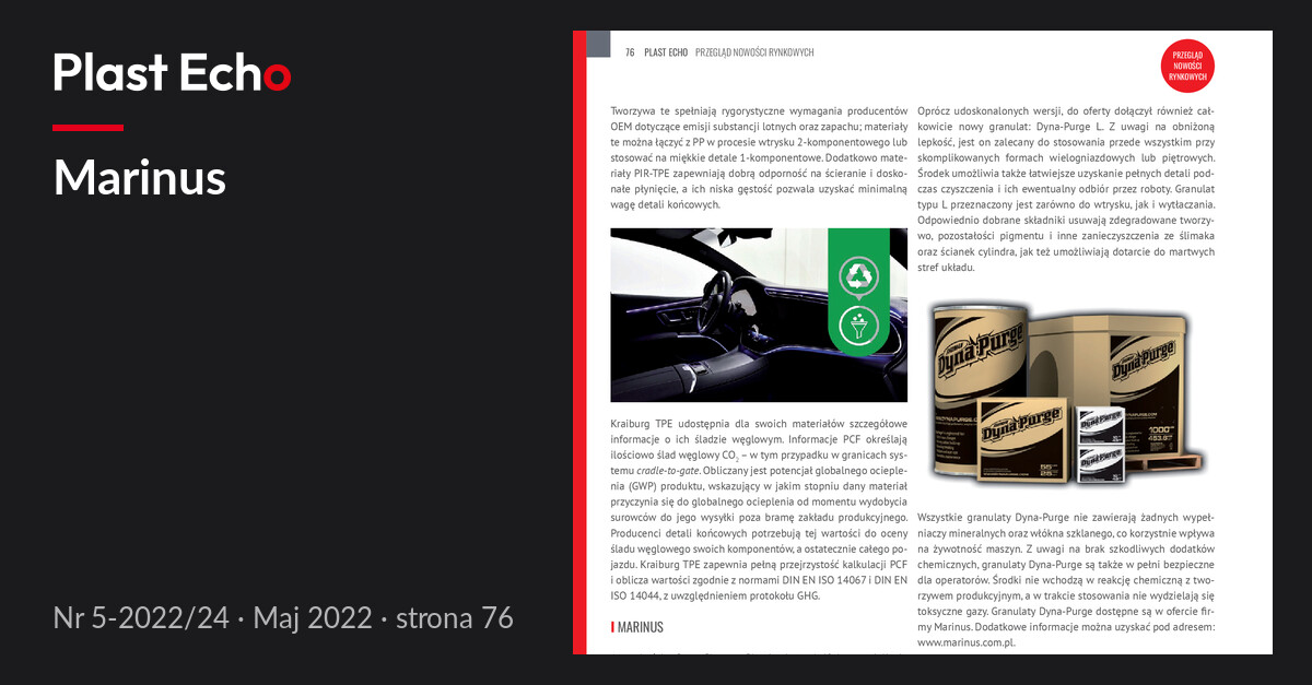 Marinus | Plast Echo 5-2022/24, Maj 2022, s. 76