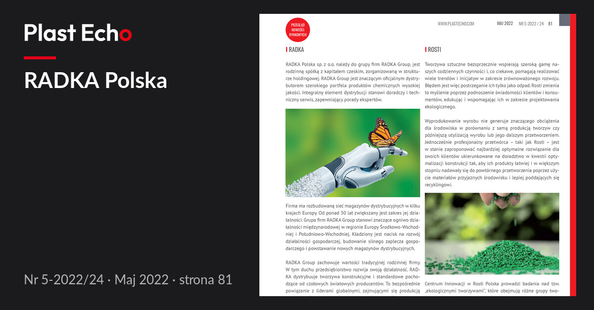 RADKA Polska | Plast Echo 5-2022/24, Maj 2022, s. 81