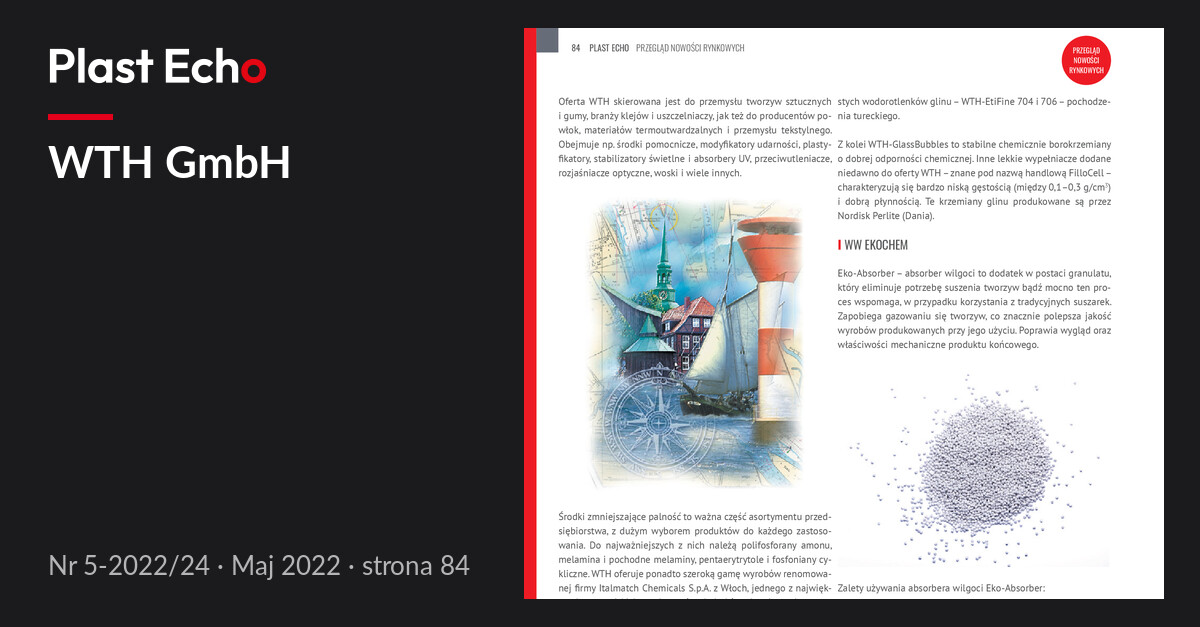 WTH GmbH | Plast Echo 5-2022/24, Maj 2022, s. 84