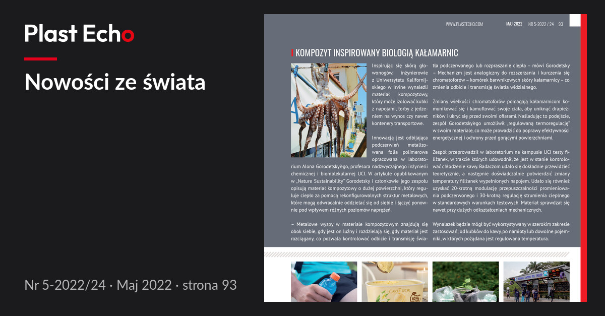 Nowości ze świata | Plast Echo 5-2022/24, Maj 2022, s. 93
