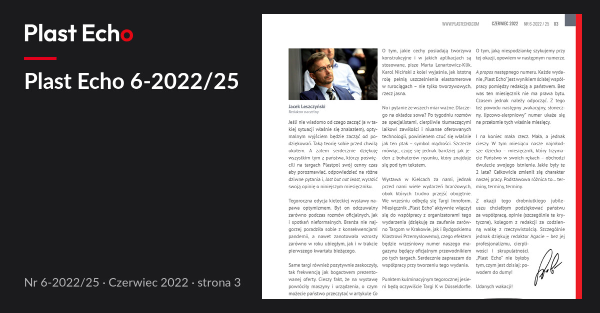 Plast Echo 6-2022/25, Czerwiec 2022, s. 3