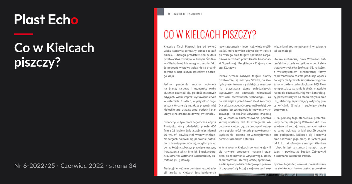 Co w Kielcach piszczy? | Plast Echo 6-2022/25, Czerwiec 2022, s. 34