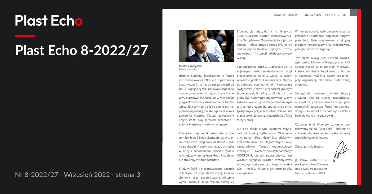 Plast Echo 8-2022/27, Wrzesień 2022, s. 3