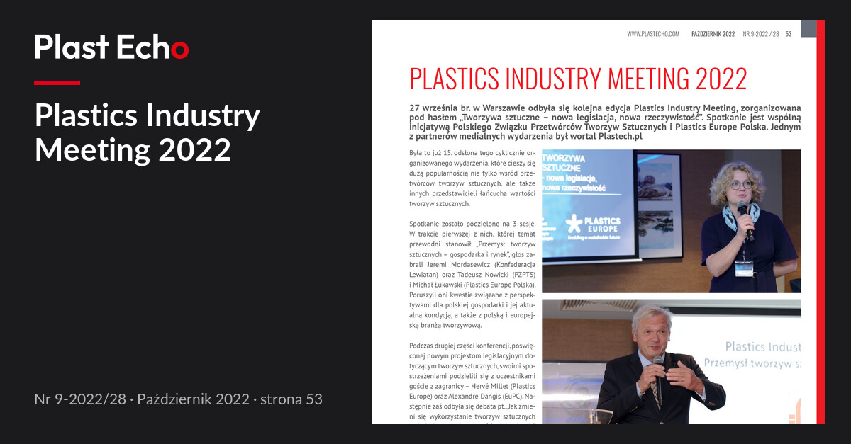 Plastics Industry Meeting 2022 | Plast Echo 9-2022/28, Październik 2022, s. 53