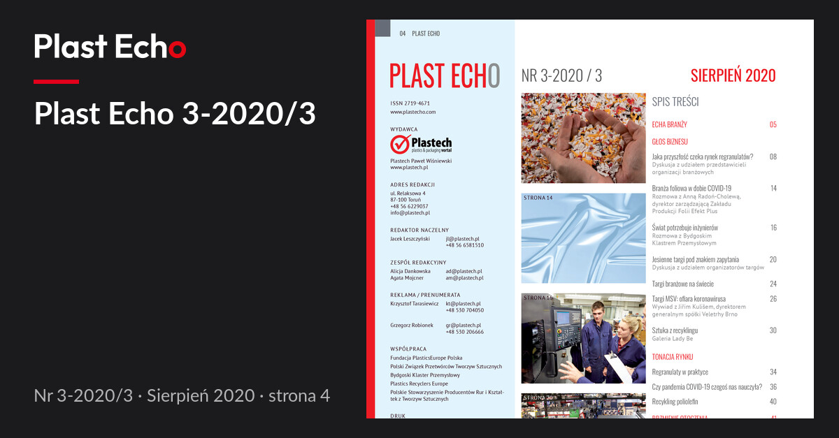 Plast Echo 3-2020/3, Sierpień 2020, s. 4