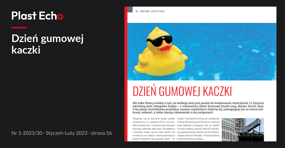 Dzień gumowej kaczki | Plast Echo 1-2023/30, Styczeń-Luty 2023, s. 56