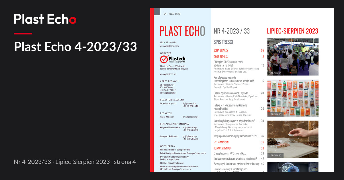 Plast Echo 4-2023/33, Lipiec-Sierpień 2023, s. 4