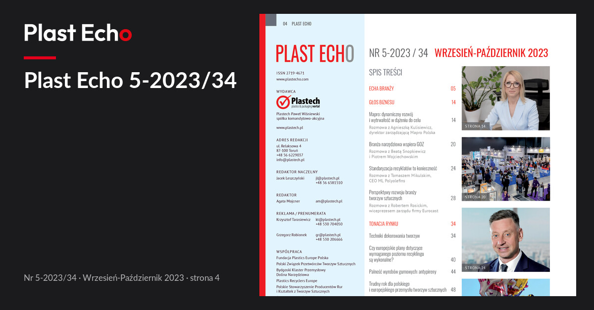 Plast Echo 5-2023/34, Wrzesień-Październik 2023, s. 4