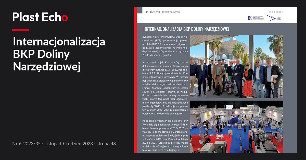 Internacjonalizacja BKP Doliny Narzędziowej | Plast Echo 6-2023/35, Listopad-Grudzień 2023, s. 48