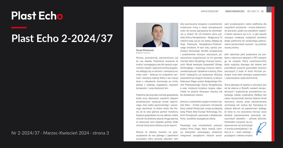 Plast Echo 2-2024/37, Marzec-Kwiecień 2024, s. 3