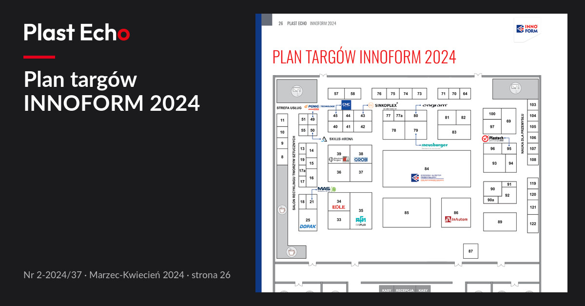 Plan targów INNOFORM 2024 | Plast Echo 2-2024/37, Marzec-Kwiecień 2024, s. 26