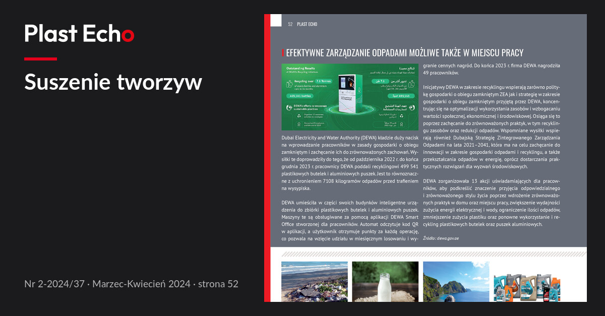 Suszenie tworzyw | Plast Echo 2-2024/37, Marzec-Kwiecień 2024, s. 52