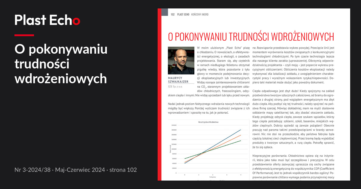 O pokonywaniu trudności wdrożeniowych | Plast Echo 3-2024/38, Maj-Czerwiec 2024, s. 102