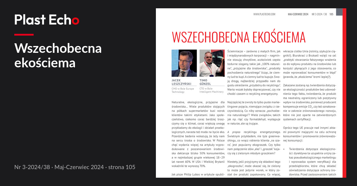 Wszechobecna ekościema | Plast Echo 3-2024/38, Maj-Czerwiec 2024, s. 105