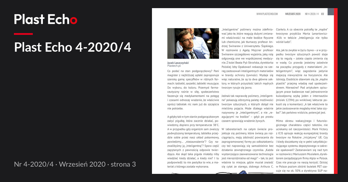 Plast Echo 4-2020/4, Wrzesień 2020, s. 3