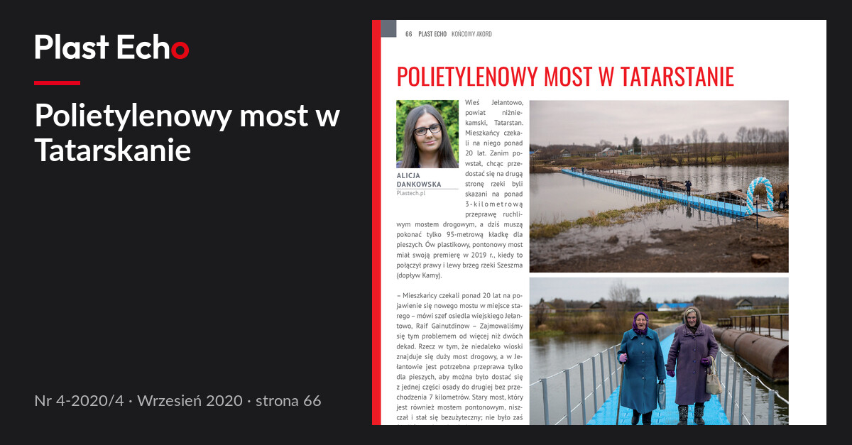 Polietylenowy most w Tatarskanie | Plast Echo 4-2020/4, Wrzesień 2020, s. 66