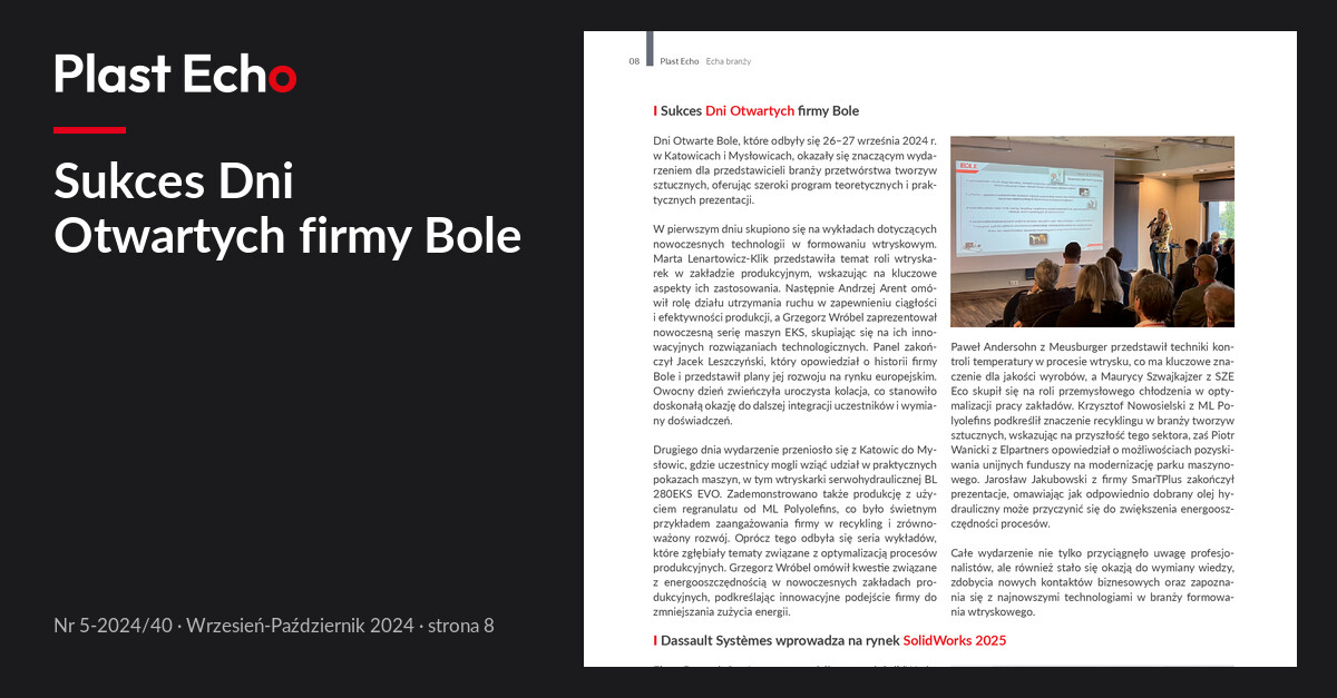 Sukces Dni Otwartych firmy Bole | Plast Echo 5-2024/40, Wrzesień-Październik 2024, s. 8