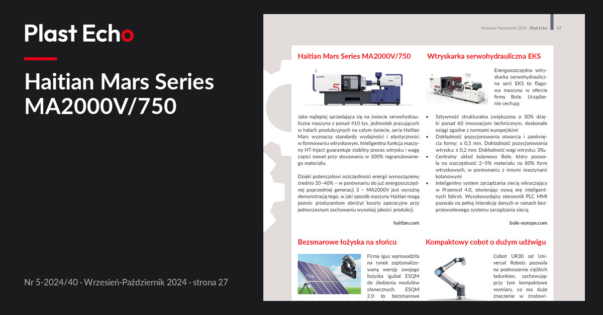 Haitian Mars Series MA2000V/750 | Plast Echo 5-2024/40, Wrzesień-Październik 2024, s. 27