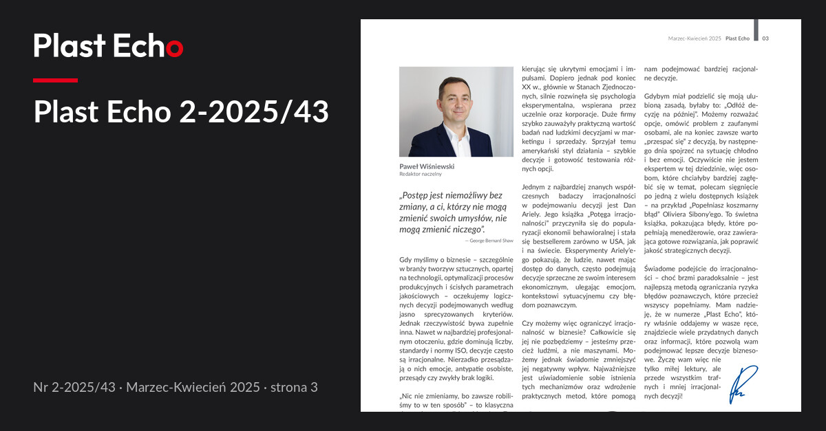 Plast Echo 2-2025/43, Marzec-Kwiecień 2025, s. 3