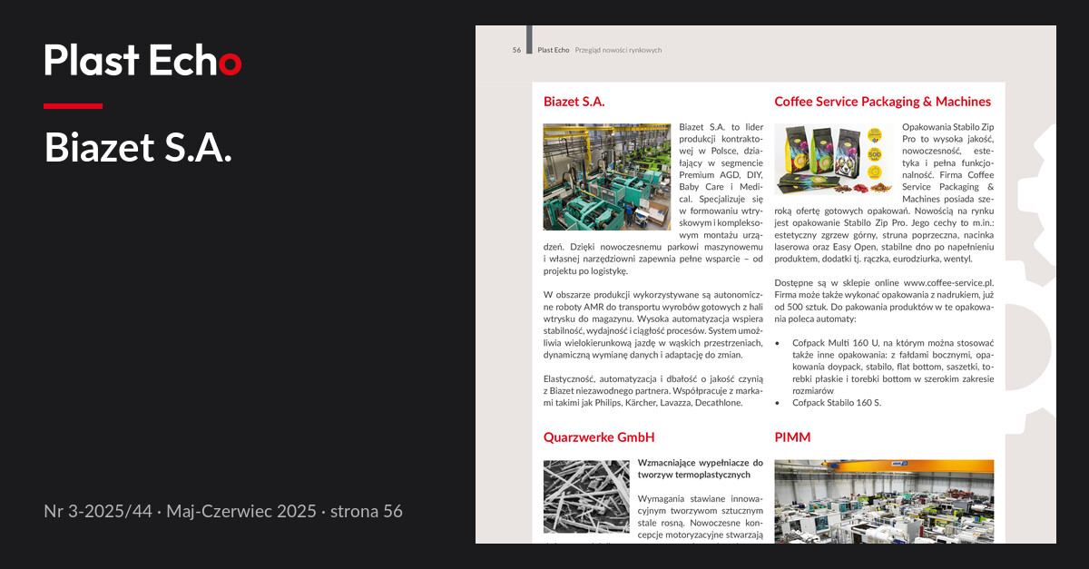 Biazet S.A. | Plast Echo 3-2025/44, Maj-Czerwiec 2025, s. 56