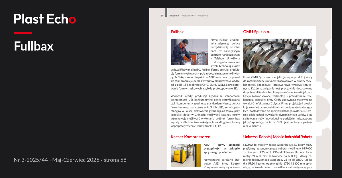 Fullbax | Plast Echo 3-2025/44, Maj-Czerwiec 2025, s. 58