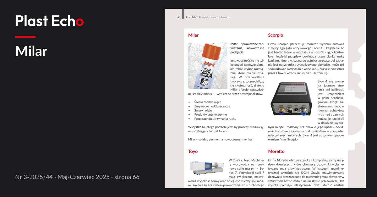 Milar | Plast Echo 3-2025/44, Maj-Czerwiec 2025, s. 66