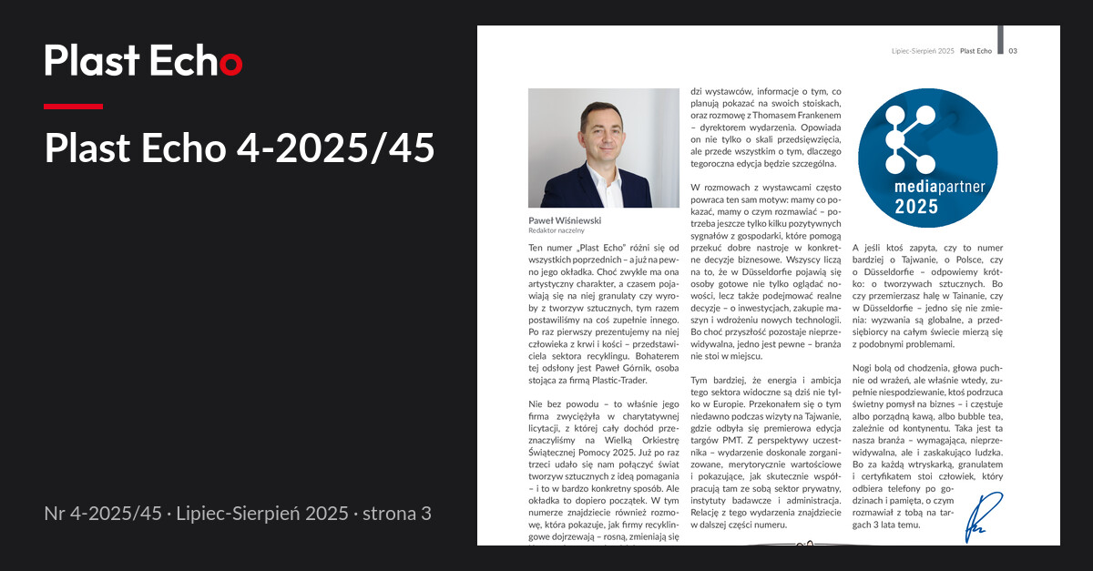 Plast Echo 4-2025/45, Lipiec-Sierpień 2025, s. 3