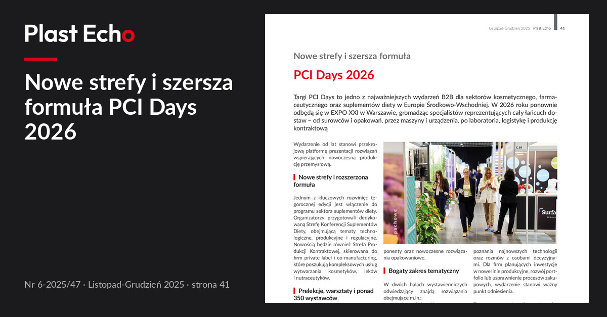 Nowe strefy i szersza formuła PCI Days 2026 | Plast Echo 6-2025/47, Listopad-Grudzień 2025, s. 41