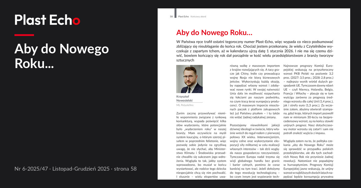 Aby do Nowego Roku... | Plast Echo 6-2025/47, Listopad-Grudzień 2025, s. 58