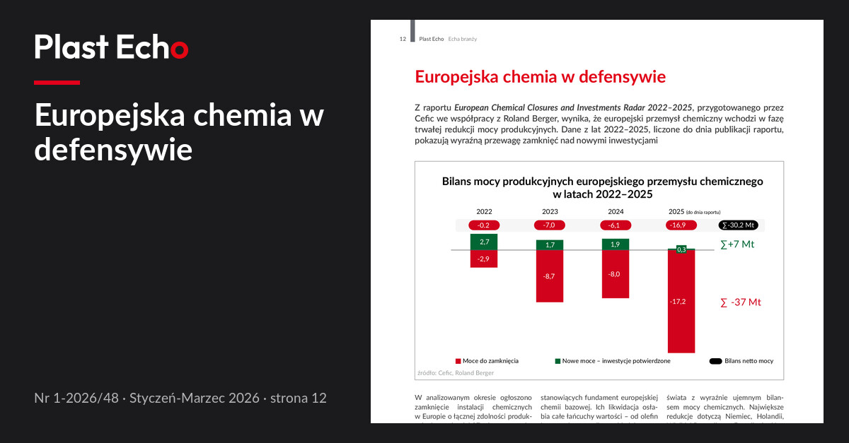 Europejska chemia w defensywie | Plast Echo 1-2026/48, Styczeń-Marzec 2026, s. 12
